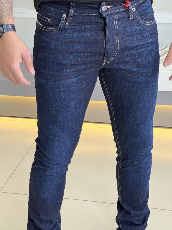 Calça Diesel Jeans 00SID9 - 0IHAQ Slim Fit Masculino Azul Escuro