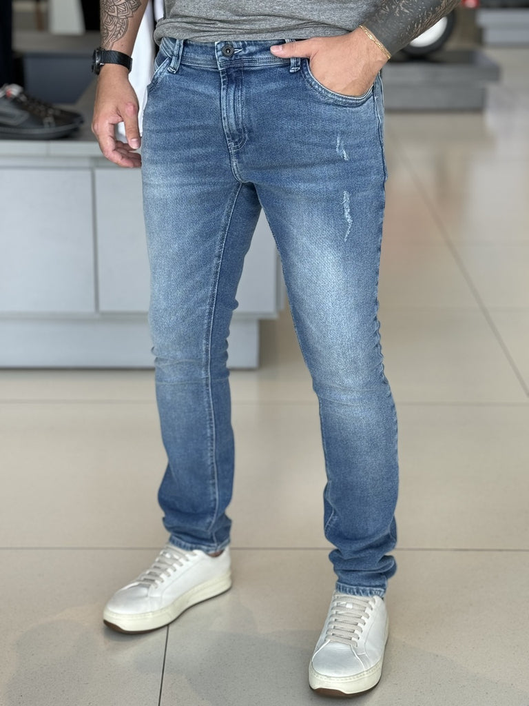 Calça DLZ Jeans Skinny Destroyed Masculino